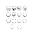 thumbnail image 2 of Conjunto de Anillos de Flores de Diamantes XWSHYW 14 Piezas, 2 of 6
