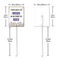 thumbnail image 6 of Eveokoki 8x12 Inch Please Excuse The Weeds We Are Feeding The Bees Aluminum Lawn Sign Stand Yard Sign With Metal Stakes Kit Outside Garden Grass Farm Signs Outdoor Decorations, 6 of 6