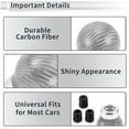 thumbnail image 5 of Unique Bargains Round Ball Shift Knob Gear Shifter Knob Carbon Fiber Stick Shifter Lever Knob for Automatic and Manual Vehicle with 3 Adapter Silver Tone 1 Set, 5 of 7