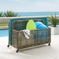thumbnail image 2 of Crosley Furniture Ridley PE Wicker / Rattan Pool Storage Caddy in Natural, 2 of 14