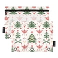 thumbnail image 2 of Ckdifva Christmas Trees and Snow Pencil Pouch 3 Ring Zipper Pencil Case Binder Pockets Clear Top Cosmetic Bag 2 Pack, 2 of 6