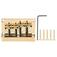 thumbnail image 3 of Bass Bridge, Selle Bridge Plaque avec Vis Kit Doré Fixe Type pour 4 Cordes Basse Électrique, 3 of 8