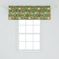 thumbnail image 2 of Ambesonne Exotic Window Valance, Continuous Pattern with Tropical Foliage Plant Leaves and Bird of Paradise Flower, Curtain Valance for Kitchen Bedroom Decor with Rod Pocket, 54" X 18", Multicolor, 2 of 2