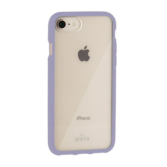 iPhone SE (2020)/8/7/6S/6 Pela Clear/Lavender Compostable Eco-Friendly Protective Case
