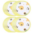thumbnail image 1 of MasteelfCA 16pcs 7 Inches Disposable Cake Plates Bee Theme Party Paper Dishes Bee Printing Tableware for Birthday Party Carnival, 1 of 5