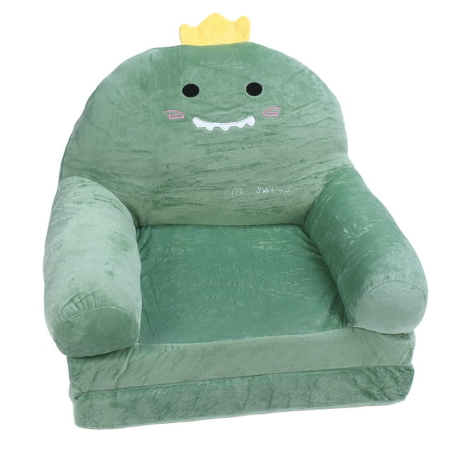 Kids Folding Sofa, Cute Cartoon Multipurpose Dinosaur Shape Foldable Kids Couch For School 2 Layers