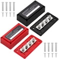 thumbnail image 2 of PENGXAING 9/18Pcs Bus Bar Terminal Block DC 12V-48V 300A Waterproof Power Distribution Block Bus Bar 3/8inch M10 4 Studs Heavy Duty Battery Junction Block with Cover for Car RV, 2 of 10
