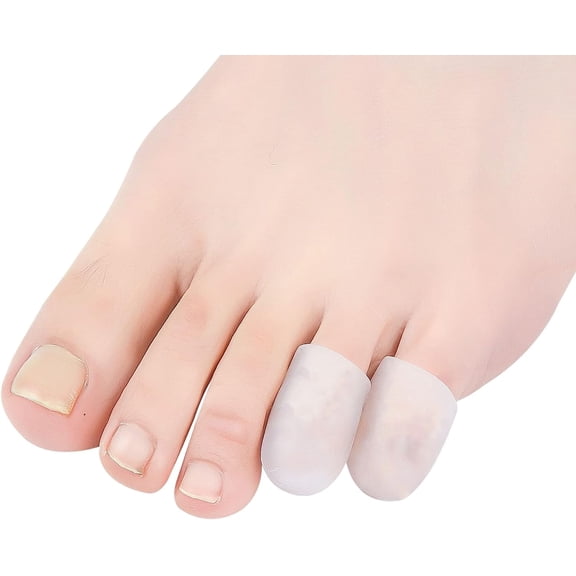 Pinky Toe Sleeves Protector, 10 Pack Small Toe Caps Toe Cover Sleeves Provides Relief from Corns, Blisters, Reduce Friction