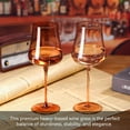 thumbnail image 5 of Brown Wine Glasses Set of 6-18oz【Hand Blown】 Crystal Amber Stemmed Venus Wine Glasses-Brown Wine Glass set for Fall Autumn Winter Wine Dinner, 5 of 5
