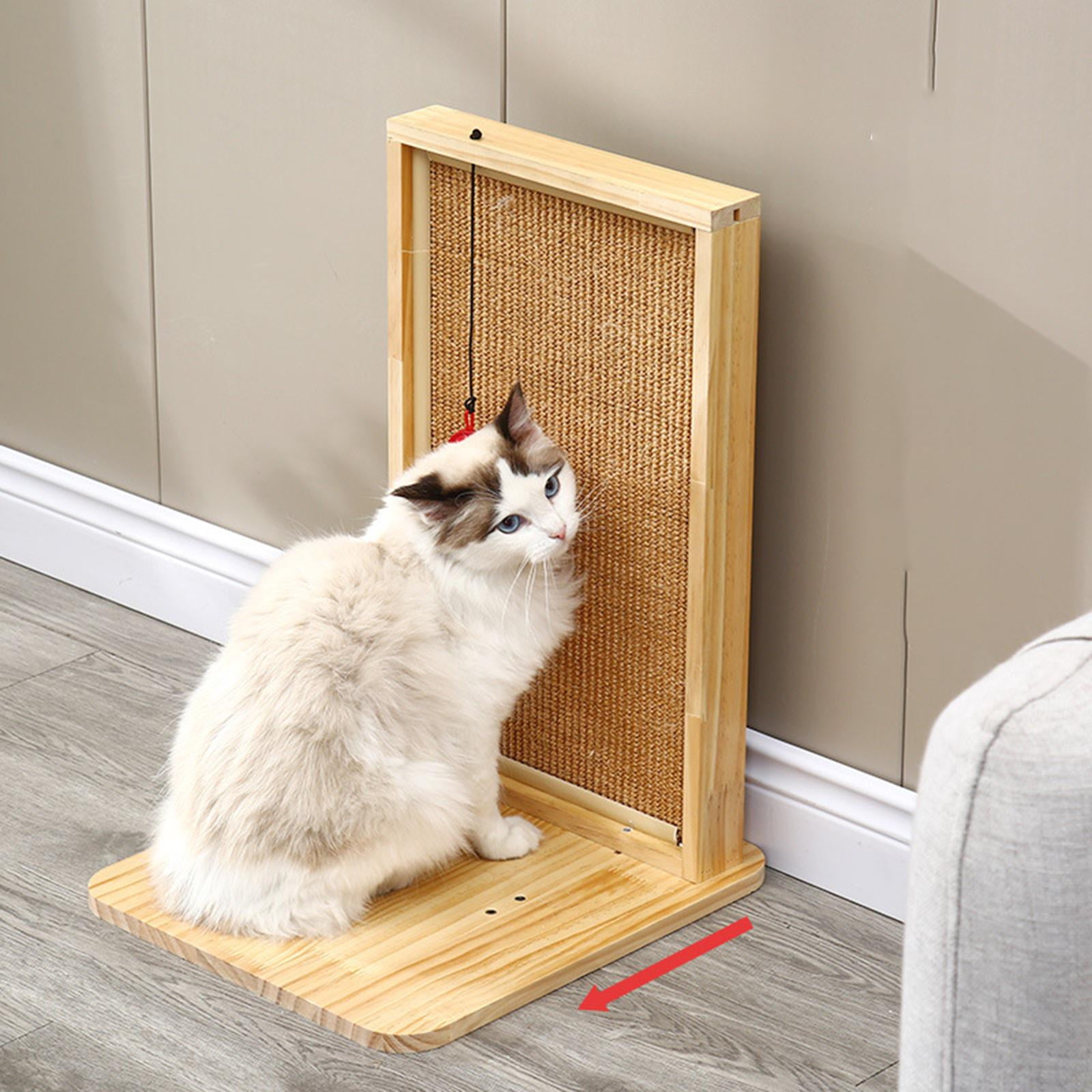 Sisal Cat Scratcher Cat Scratch Pad right angle designed Pet Cat Toy Floor Use Brown