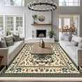 thumbnail image 5 of Vintage Flowers Pattern Washable Area Rug 6 x 9 ft Retro Classical Bohemian Style , Soft Non Slip Rugs Stain Repellent Indoor Felt Carpet for Living Dining Room Bedroom Home Office, 5 of 9