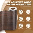 thumbnail image 4 of Cinta de Reparación de Grano de Madera Autoadhesiva Uxcell 33'x 3' para Muebles Nogal Negro, 4 of 7
