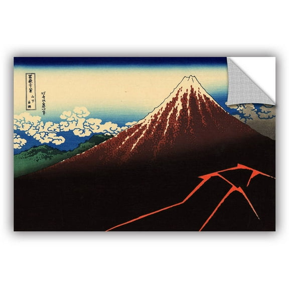 ArtAppealz Katsushika Hokusai "Shower Below the Summit (Sanka Hakuu)" Removable Wall Art