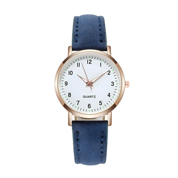 DESIGNICE Leather Quartz Band Women's Watch Wrist Casual Analog Women's Watch for Nurses Extra Large Face Watches for Men Women's Analog Watch Senior Watch