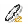 thumbnail image 1 of Pulsera De Pareja Yin Yang Brazalete Promesa Amor 1par Full Diámetro 15 cm Xtellar negro, 1 of 4