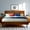 Walnut, variant on Acacia Alander Bed Frame with Headboard Bed Frame Queen Size Solid Wood Platform Bed, Scandinavian Signature High Headboard Wood Bed Compatible with All Mattress Types, 30 Mins Assembly, Walnut