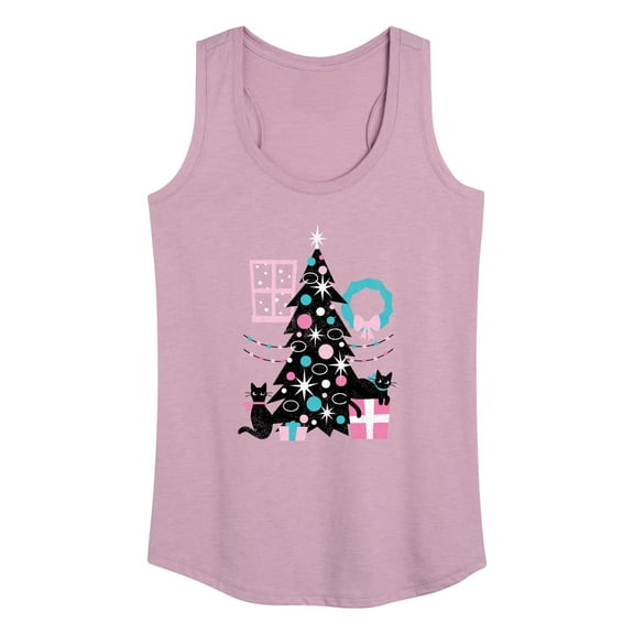 Instant Message - Christmas - Cats, Tree, & Décor - Women's Racerback Tank Top