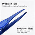 thumbnail image 4 of EXLEAF 2026 New 3Pcs Tweezers for Women Makeup Glow Tweezers Pinzas Para Cejas Stainless Steel Tweezers Eyebrow Tweezers Blue Style 5, 4 of 6