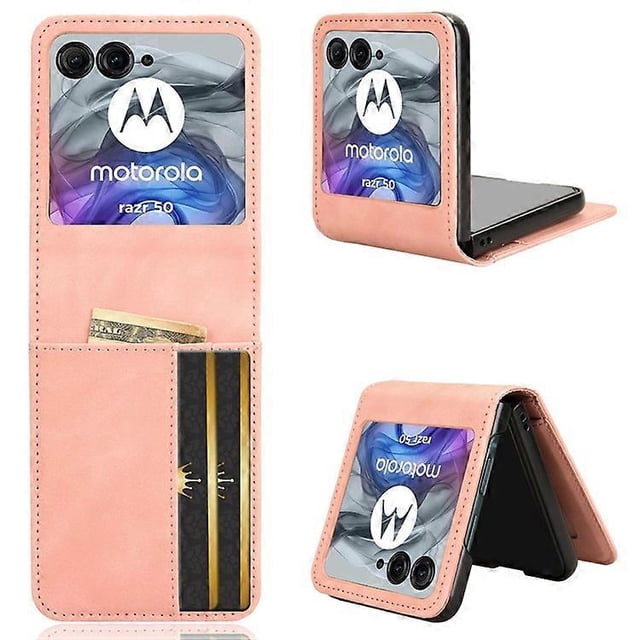 Compatible with Motorola Razr 50 5G / Razr 2024 5G mobile phone case detachable design card slot leather + PC mobile phone protective case