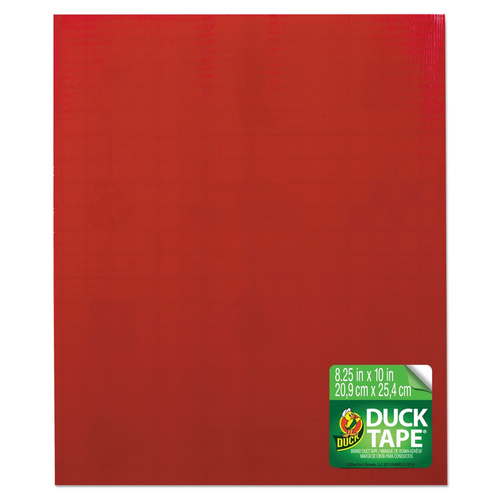Duck Brand Red Duct Tape Sheets, 6 Count