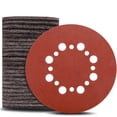 thumbnail image 1 of LINCONSON 150 Pack Assorted 40-400 Grit Sanding Disc Hook & Loop Orbit Sandpaper Ultra Dust Extraction Hole Configuration, 1 of 6