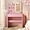 Pink, variant on Small Vanity Desk with Mirror and Lights, Makeup Vanity with Drawer & Storage Shelves, Vanity Desk with 3 Lighting Modes & Adjustable Brightness, Dressing Table for Women Girls Bedroom, Pink