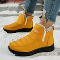 thumbnail image 5 of Gvdentm Snow Boots for Women Size 9.5 Womens Snow Boots Winter Warm Booties Lined Anti-Slip Ankle Boots Outdoor Slip On Waterproof Booties Comfortable Warm Shoes(Yellow,6.5), 5 of 9
