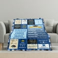 thumbnail image 3 of Blue Flannel Blanket For Friendship Graduation Gift With Heartfelt Wishes Soft Warm Comfortable Fleece Blanket Suitable For Sofa Bed Travel Camping Shipped From The USA, 3 of 9