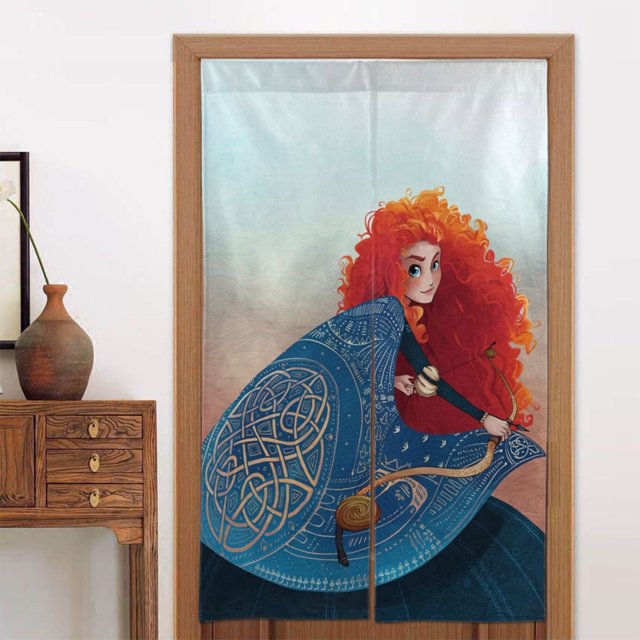 Cortina de puerta Merida para entrada, cortina opaca con estampado de patrón, cortina divisoria para habitación, tapiz para decoración del hogar, 34" de ancho x 56" de largo