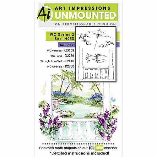 Art Impressions 4053 Watercolor Series "Wc 2 Set" Rubber Stamp - Walmart.com