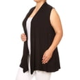 thumbnail image 3 of Women's Plus Size Open Front Sleeveless Vest Loose Fit Casual Solid Office Wear, 3 of 6