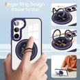 thumbnail image 5 of Clear Case for Samsung Galaxy S23 Plus, Magnetic [Compatible with Magsafe] with 360° Rotatable Ring Kickstand Slim Transparent Men Women Shockproof Protective Phone Cover for Galaxy S23 Plus, Purple, 5 of 7