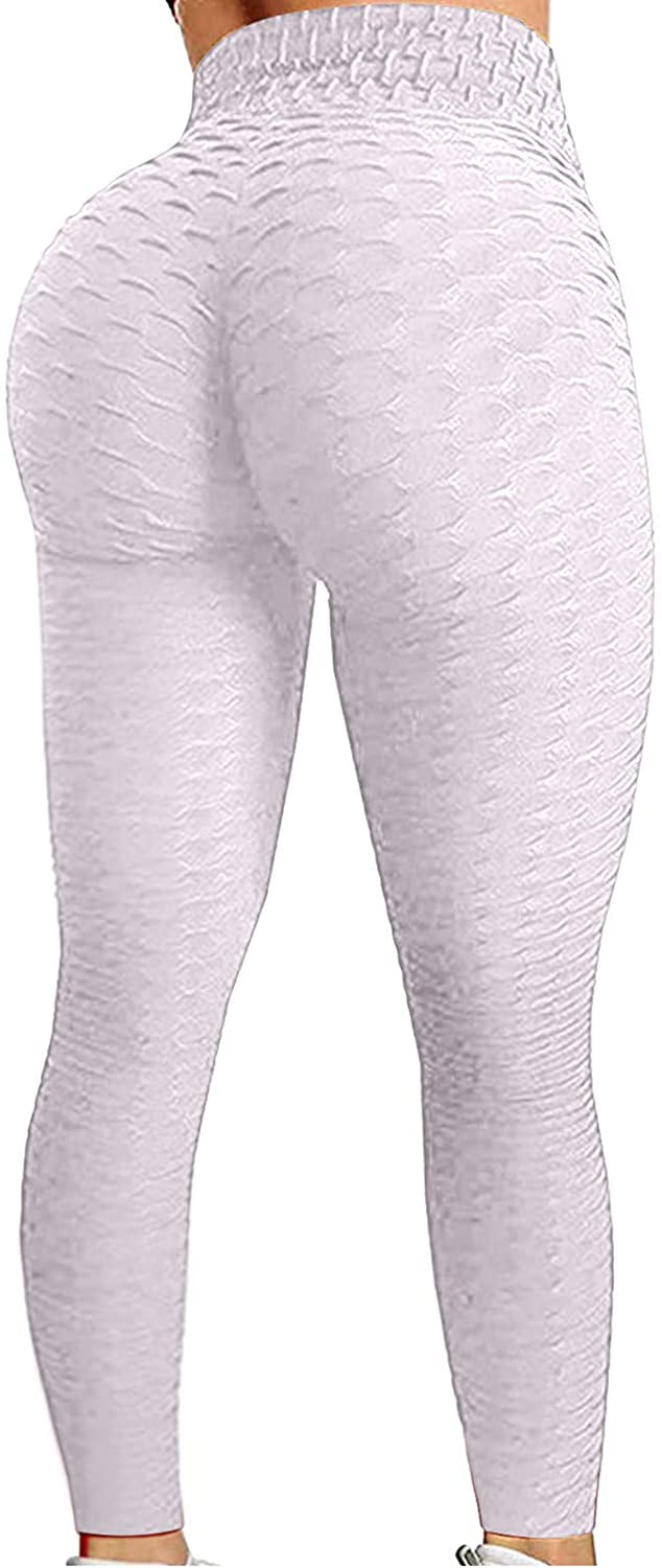 2 Pack TIK Tok Leggings Womens Leggings Butt Lift Workout High Waist Bubble Hip Lift Anti Cellulite Gradient Yoga Pants 