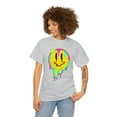 thumbnail image 3 of Multicolor smiley face emoji t shirt emoji graphic Unisex Heavy Cotton Tee, 3 of 8