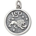 thumbnail image 1 of Sterling Silver 20" .8mm Box Chain Leo Lion Generous Zodiac Horoscope Symbol Pendant Necklace, 1 of 2