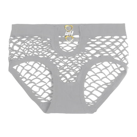 

ZMHEGW Womens Underwear Cotton Hipster Panties Mid Rise Underpants Solid Grey M