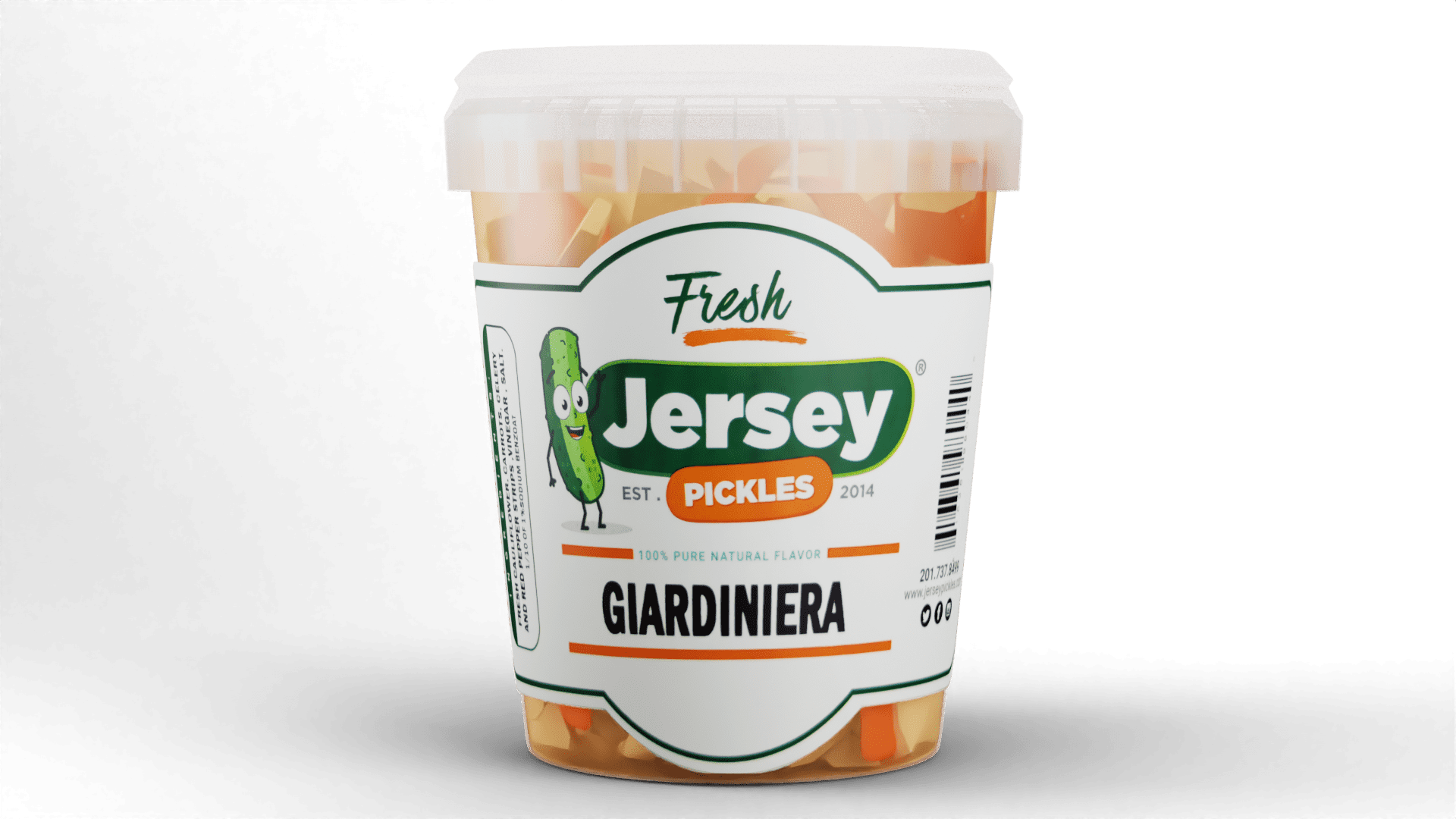JERSEY PICKLES Giardiniera, Italian-Style Pickled Vegetables, Fresh Pickle Jar