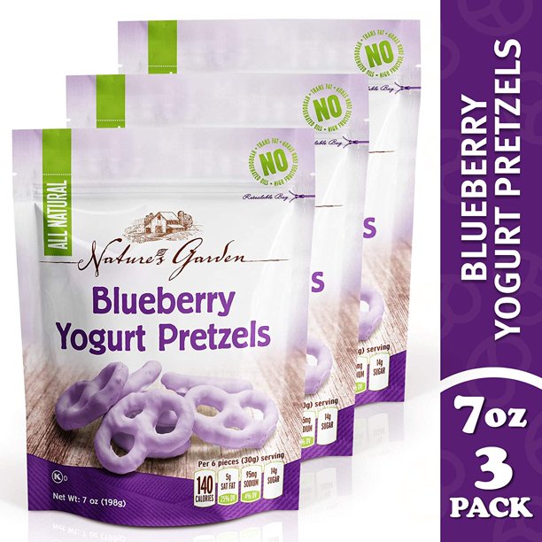 Natures Garden Blueberry Yogurt Pretzels 7oz (Pack of 3) Walmart
