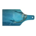 thumbnail image 2 of Underwater Cutting Board, Mermaid Fishtail Floating Bubbles Mythical Creature Ocean Life Art Print, Decorative Tempered Glass Cutting and Serving Board, Wine Bottle Shape, Blue, by Ambesonne, 2 of 5