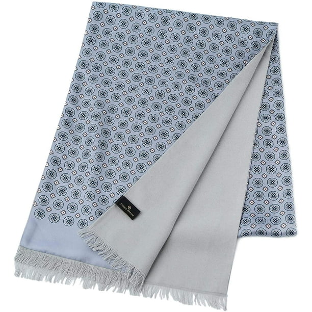CUDDLE DREAMS Luxurious Men's Silk Scarves for Winter, 2-Layer