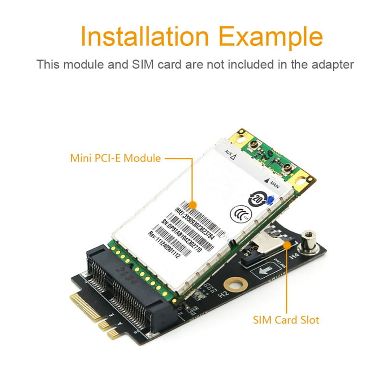M.2 Wifi Adapter Mini PCIE Wireless Network Card to M2 NGFF Key A+E Wifi  Card Raiser with Slot 