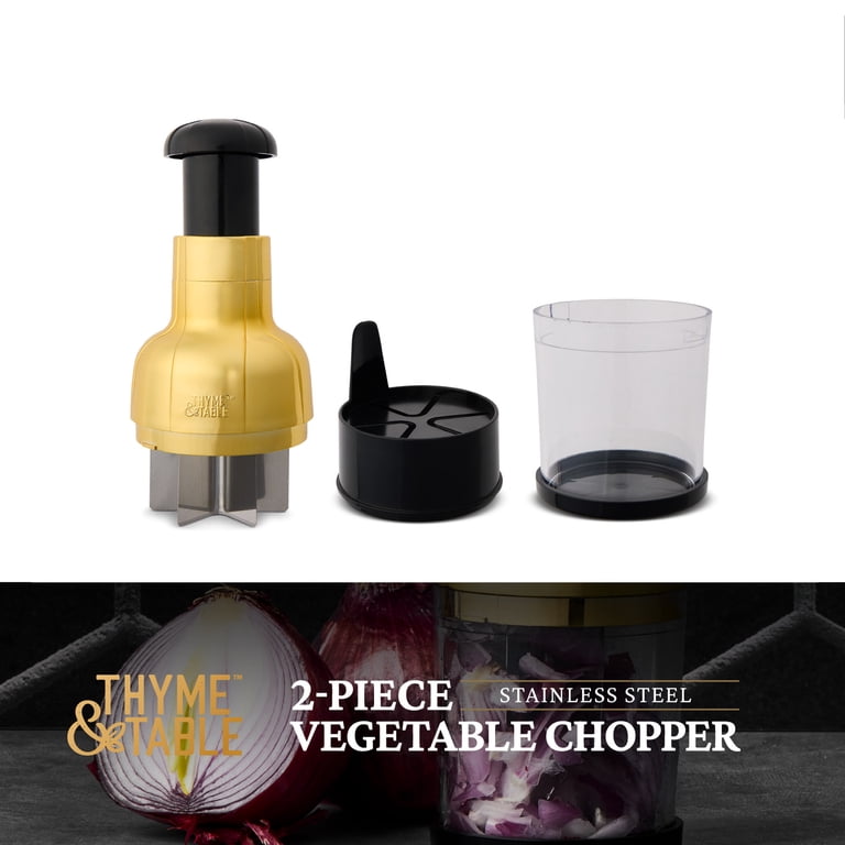 Thyme & Table Veggie Chopper with Stainless Steel Blade and