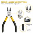 thumbnail image 3 of BOOSDEN 5" Wire Cutters, 5 Pack, Precision Cutting Pliers, Ultra Sharp Wire Snips Wire Clippers, Spring Loaded Flush Cutter, Diagonal Cutti, 3 of 8