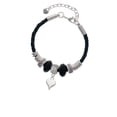thumbnail image 2 of Delight Jewelry Silvertone Small Long White Heart Granddaughter Celtic Knot Leather Bead Bracelet, 7"+2" Extender, 2 of 4