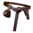 thumbnail image 3 of Cinturón de caballero medieval con cordón ajustable para actuaciones escénicas, carnaval, para mujeres y hombres. Marrón, 3 of 9
