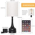 thumbnail image 3 of Ensemble de 2 Lampes de Table Modernes Lampe de Chevet Ports USB Doubles Commande Tactile, 3 of 3