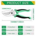 thumbnail image 2 of Pruning Shears - Garden Clippers Pruner, 7.5 Inch Stainless Steel Handheld Branch Gardening Scissors Snips Tool with Safety Lock, 2 of 6