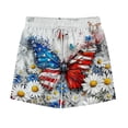 thumbnail image 6 of Afuyipoi Independence Day Shorts for Boys Size 10-12,Double Layer Patriotic Print Side Pockets Elastic Waist Swim Trunks, 6 of 8