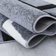 thumbnail image 3 of Allstar Grey Modern Geometric square Black and White design Area Rug (5' 2" x 7' 2"), 3 of 7