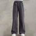 thumbnail image 2 of HIPYLO Short Jeans Teen Girl Jeans Lined Pants Business Pants Size 14 Girls Clothes 10 Year Old Girl Clothes Girls Size 14-16, Brown 11-12 Years, 2 of 3
